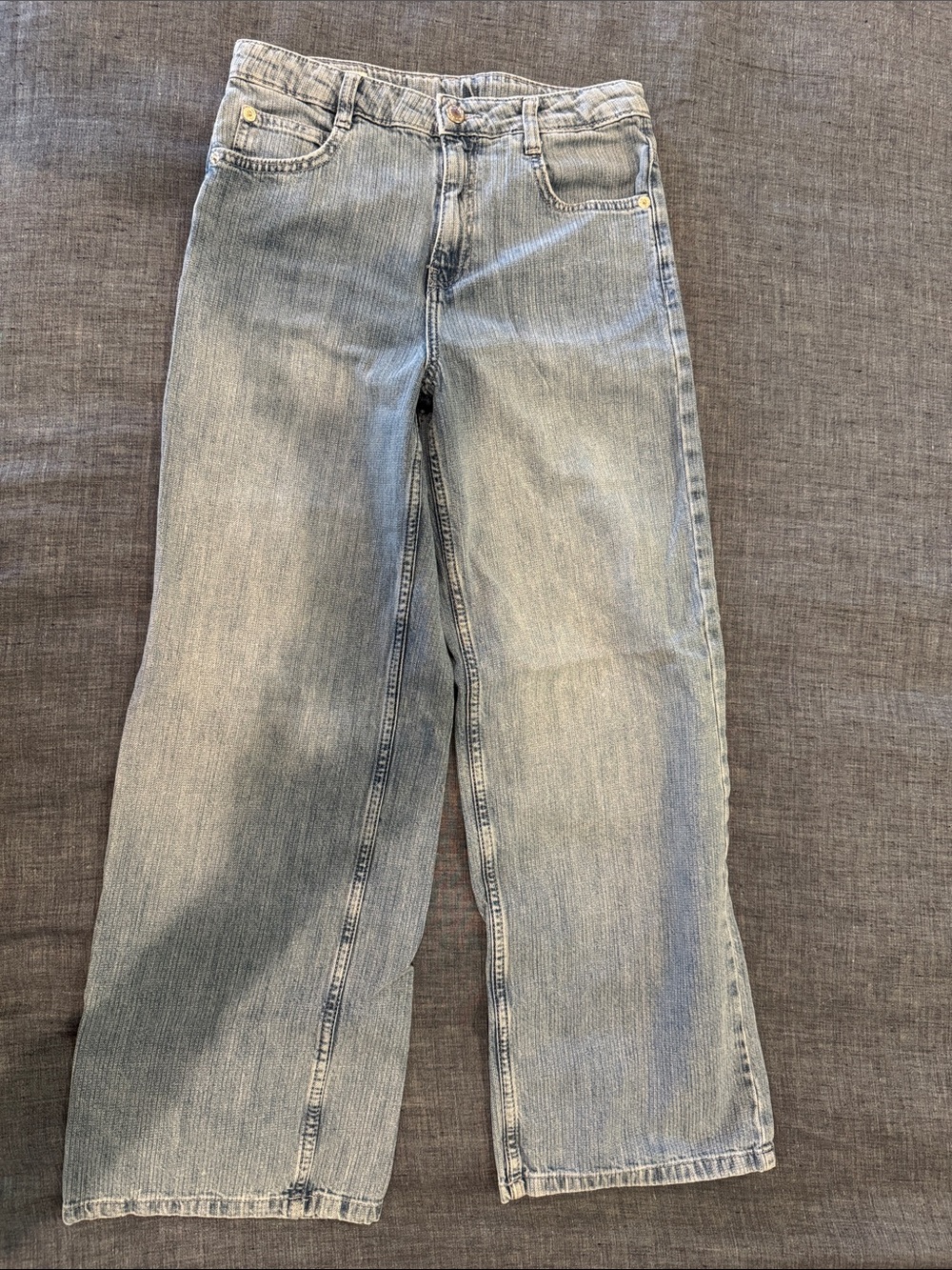 Zara Kids Light Blue Wide Leg Jeans